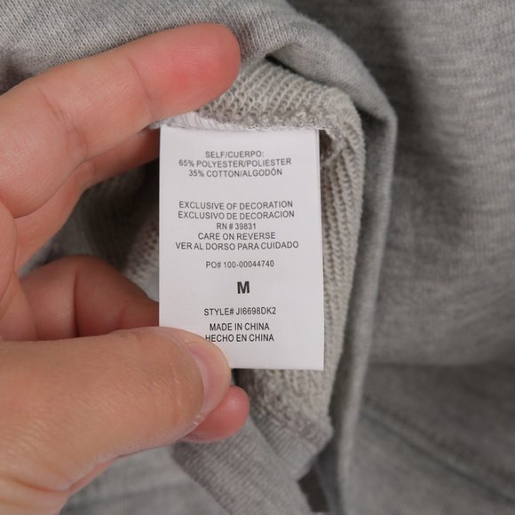 Jolt Gray Floral Embroidered Sweatshirt Medium NWT - Picture 6 of 6